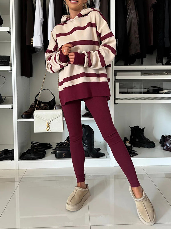 Stripe Hoodie & Pants Set