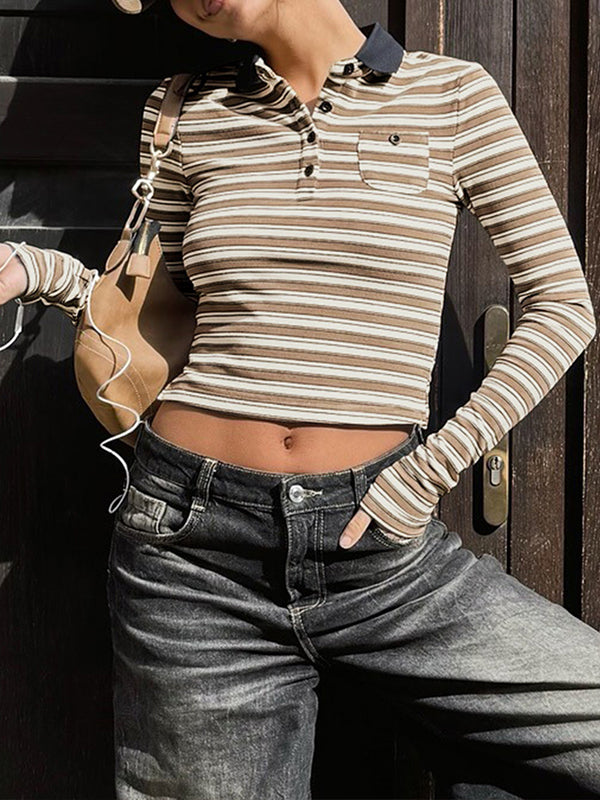Stripe Polo Top