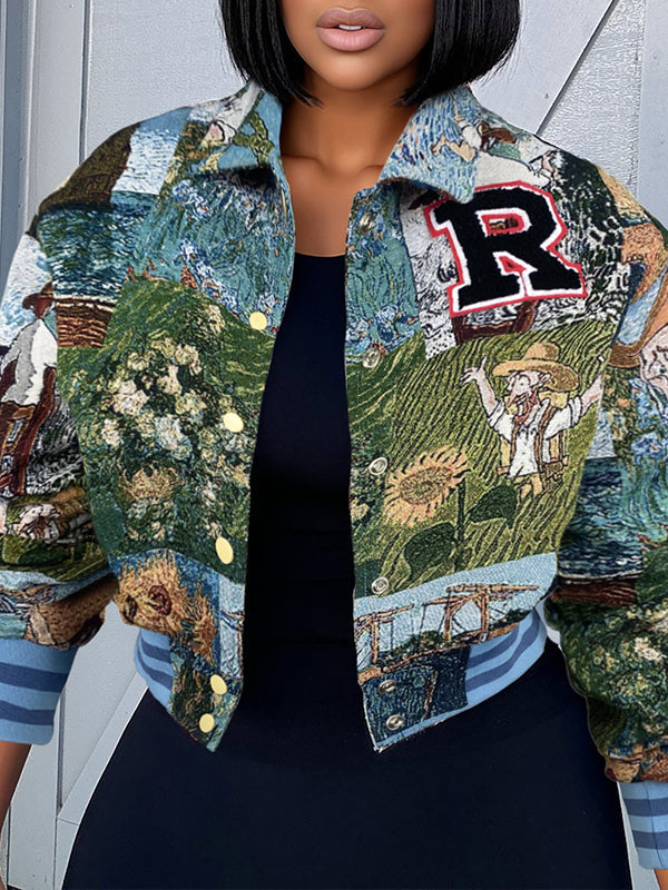 Printed Bomber Jacket
