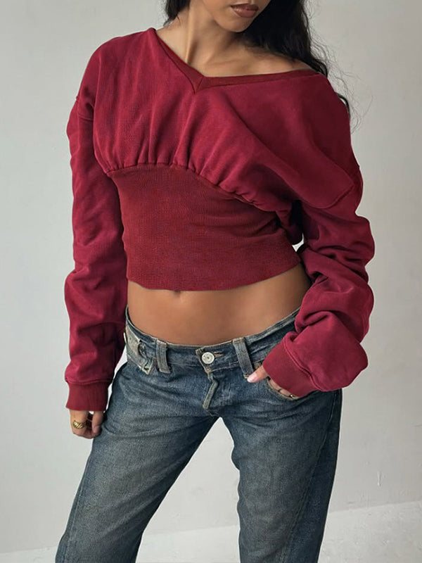 V-Neck Pullover Hoodie