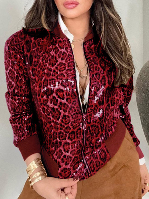 Leopard Sequin Jacket