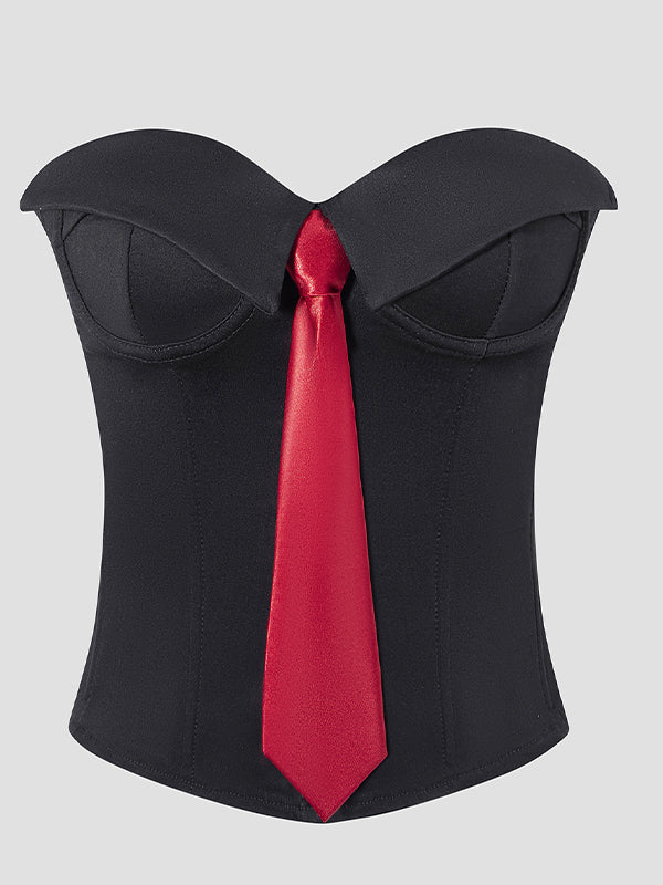 Necktie Corset Top