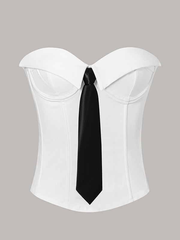 Necktie Corset Top