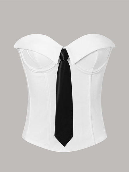 Necktie Corset Top