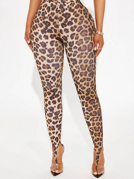 Leopard Skinny Pants