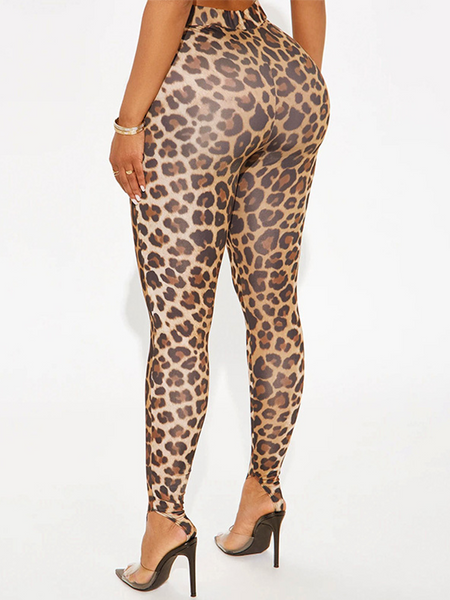 Leopard Skinny Pants