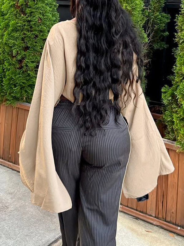 Solid Boat-Neck Cape Top