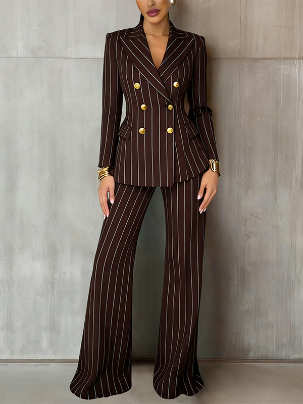 Stripe Blazer & Pants Set