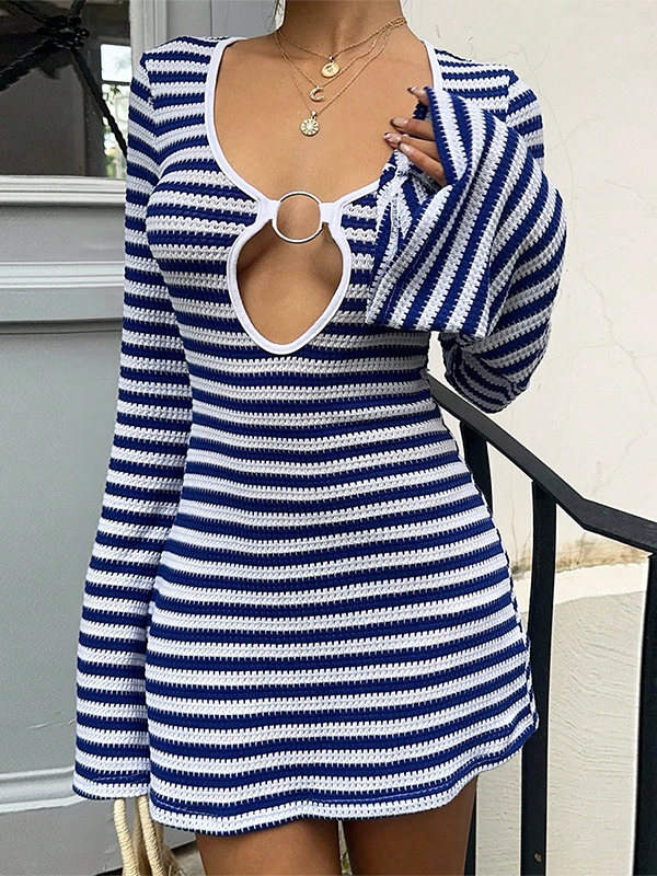 Stripe Cutout Dress