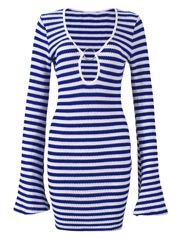 Stripe Cutout Dress