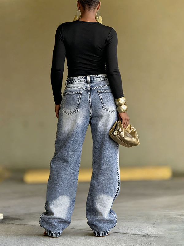 Indiebeautie Asymmetric Overlap Jeans