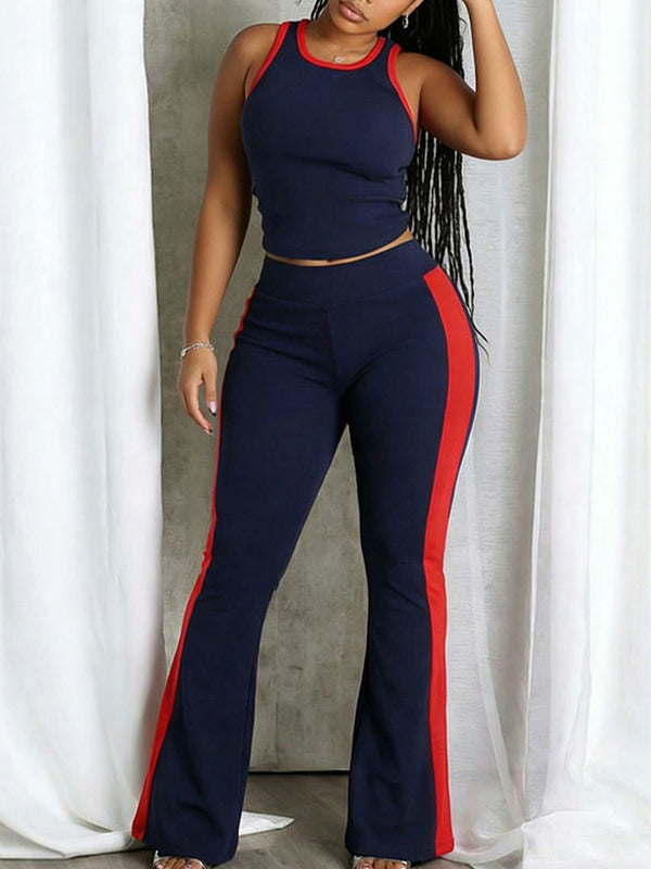 Contrast Tank Top & Pants Set