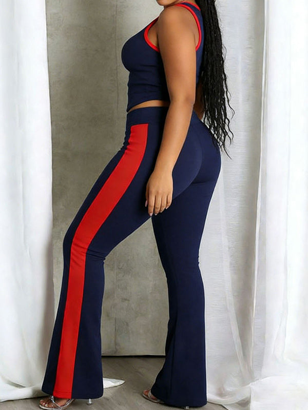 Contrast Tank Top & Pants Set