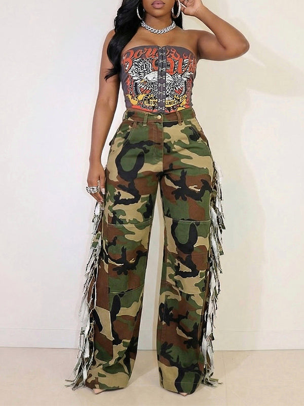 Fringe Camo Pants