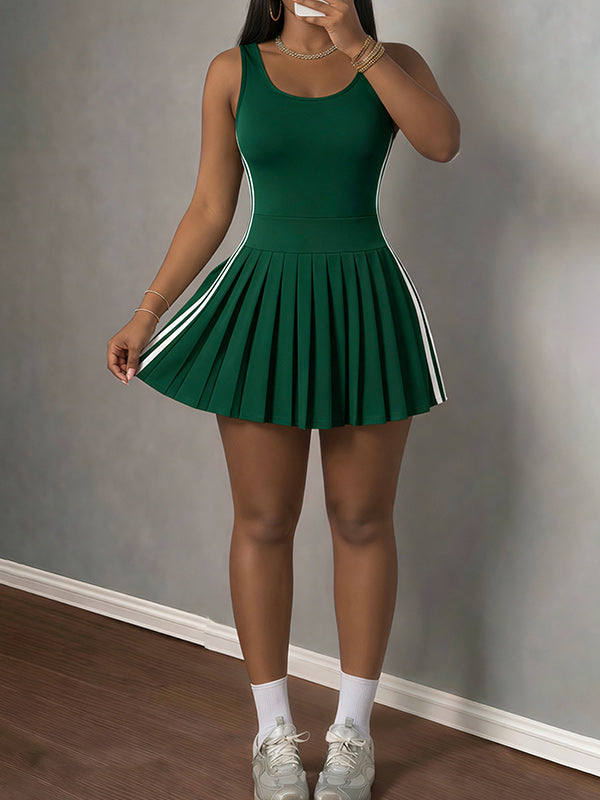 Side-Stripe Sleeveless Dress