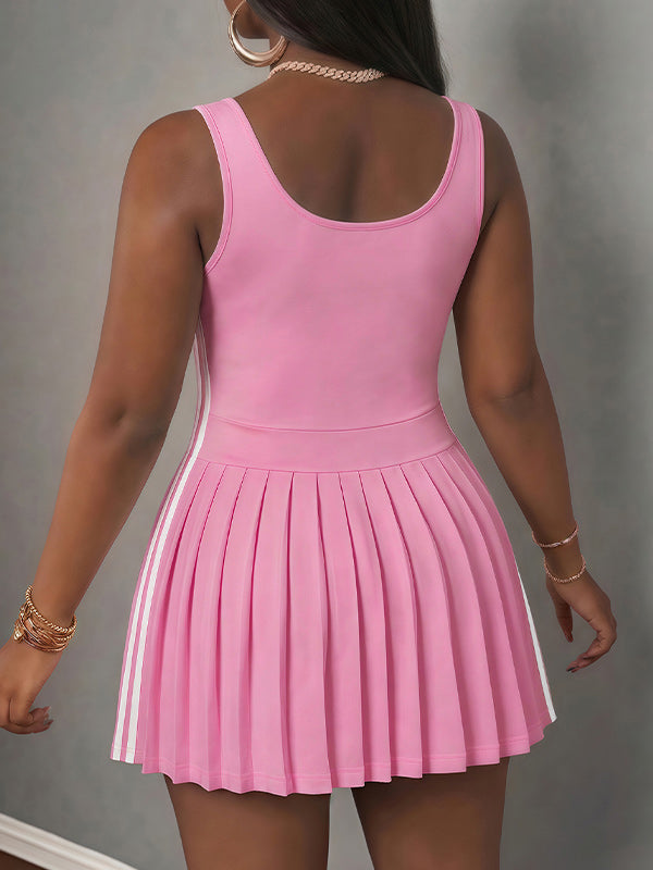 Side-Stripe Sleeveless Dress