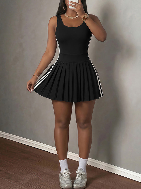 Side-Stripe Sleeveless Dress
