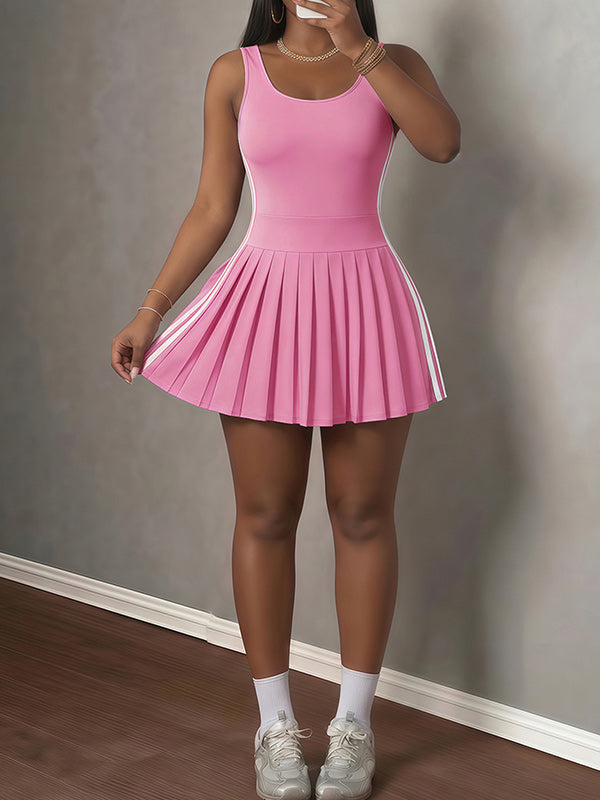 Side-Stripe Sleeveless Dress