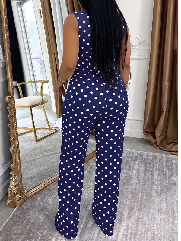 Dot Tank Top & Tied Pants Set