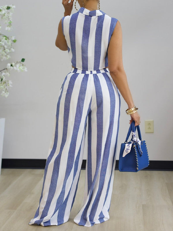 Stripe Cargo Vest & Pants Set