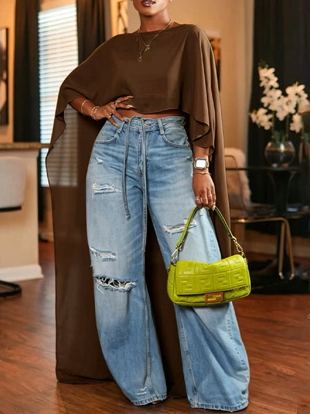 High-Low Sheer Tunic Top