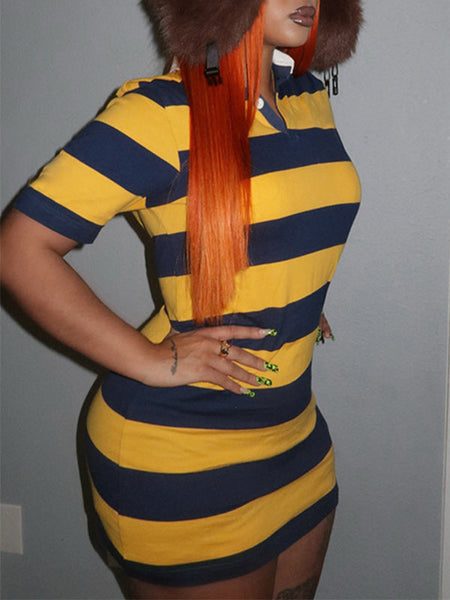 Stripe Polo Dress