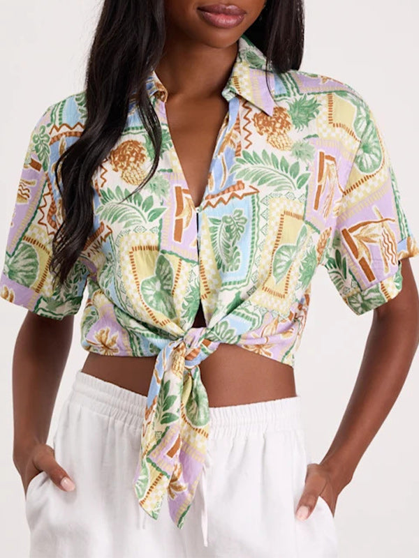 Printed Tied Shirt