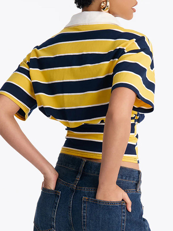 Stripe Polo Top