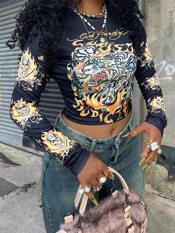 Printed Round-Neck Tee