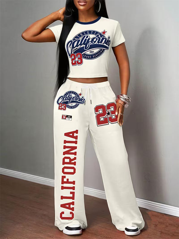 Printed Tee & Pants Set