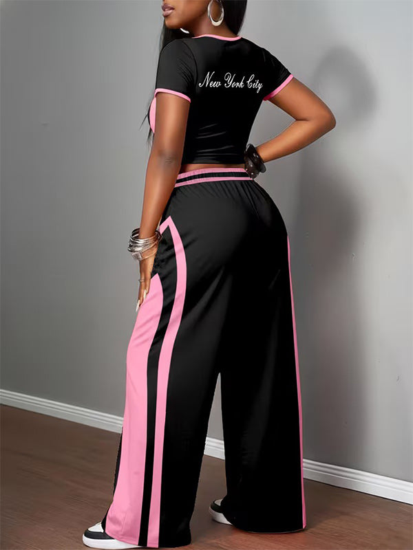Printed Tee & Pants Set