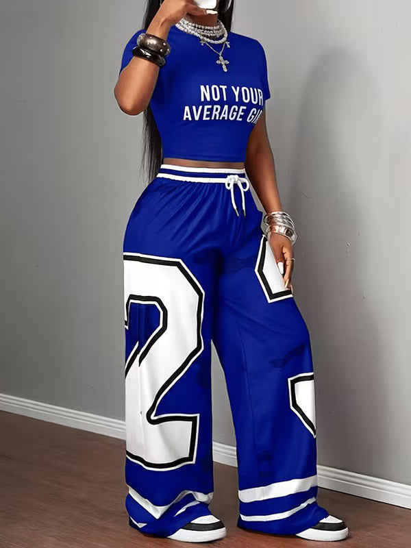 Printed Tee & Pants Set