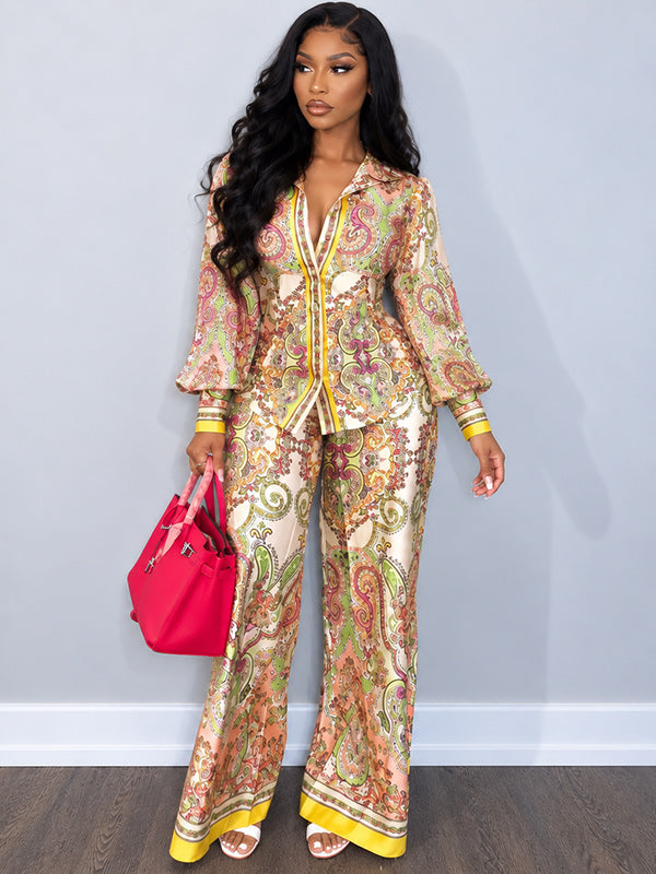 Printed Shirt & Pants Set
