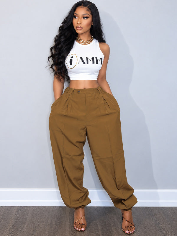 Baggy Barrel-Leg Pants