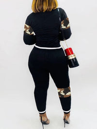 Print Combo Sweatshirt & Jogger Set--Clearance