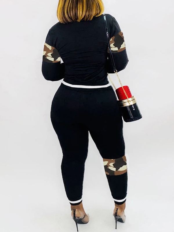 Print Combo Sweatshirt & Jogger Set--Clearance