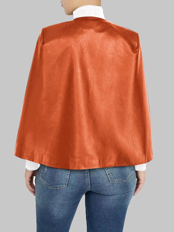 Indiebeautie Faux Leather Cape Blazer