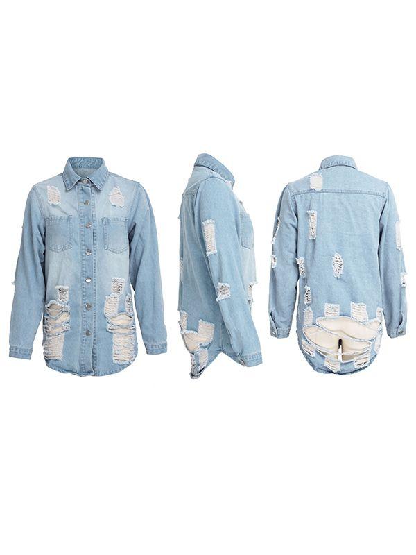 Indiebeautie Distressed Denim Jacket