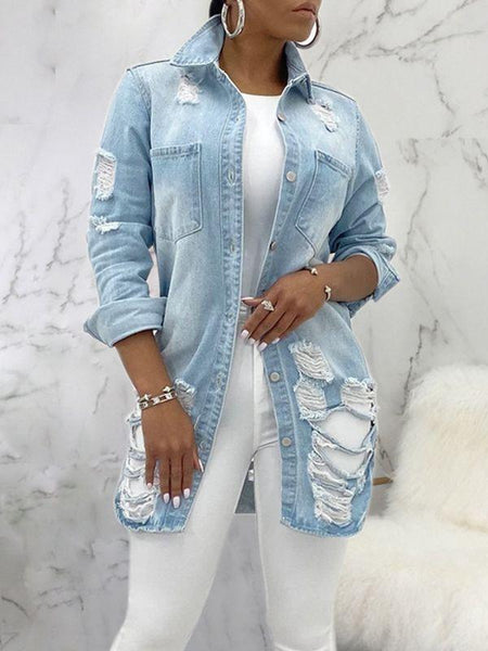 Indiebeautie Distressed Denim Jacket
