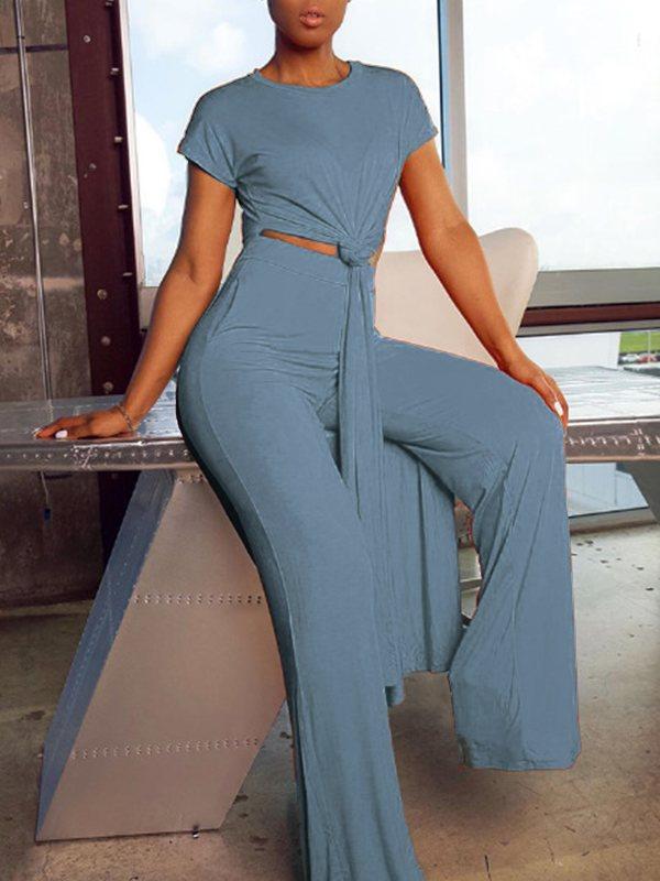 Indiebeautie Solid Slit Tunic & Pants Set