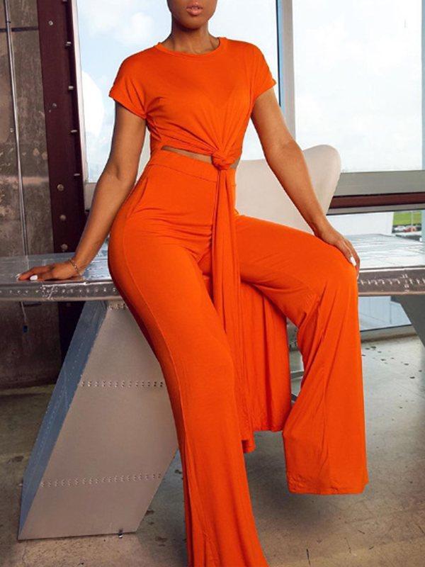 Indiebeautie Solid Slit Tunic & Pants Set