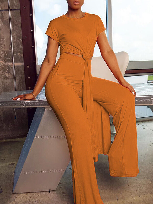 Indiebeautie Solid Slit Tunic & Pants Set