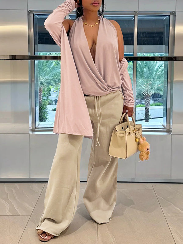 Cowl-Neck Three-Piece Set
