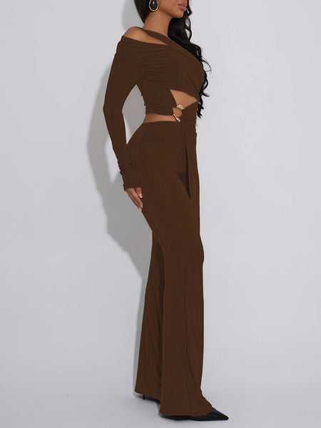 One-Shoulder Tunic Top & Pants Set