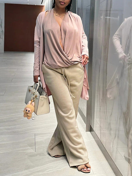 Cowl-Neck Three-Piece Set