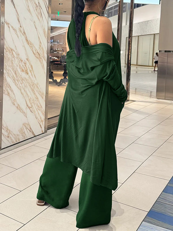 Cowl-Neck Three-Piece Set