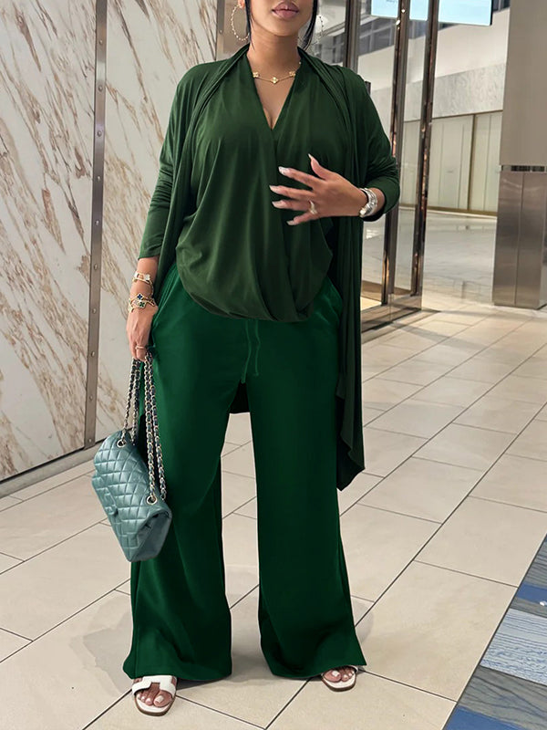 Cowl-Neck Three-Piece Set