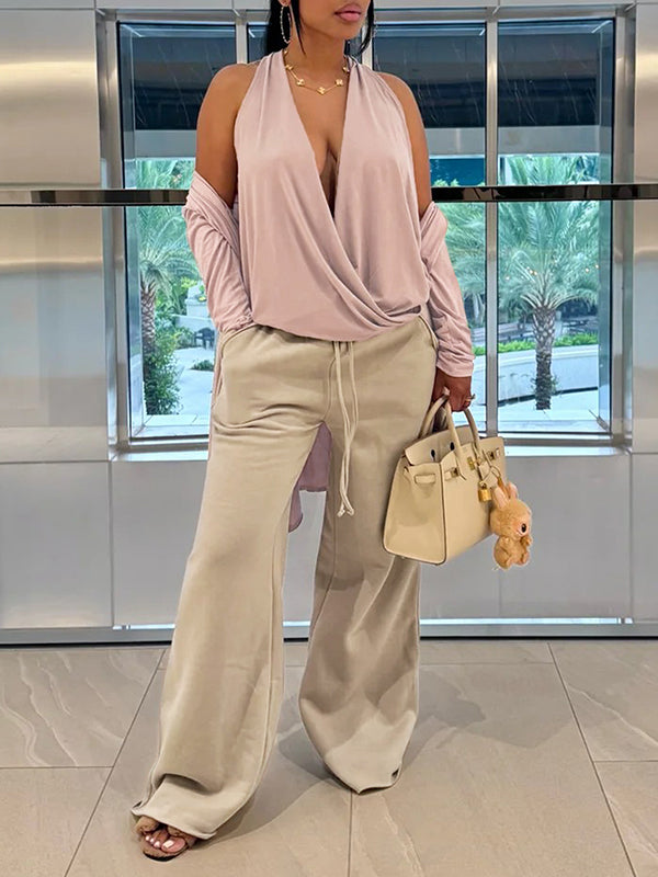 Cowl-Neck Three-Piece Set