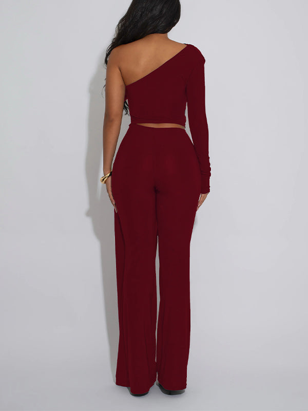 One-Shoulder Tunic Top & Pants Set