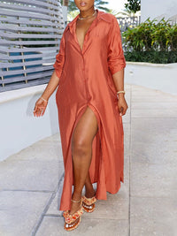 Indiebeautie Solid Shirt Dress
